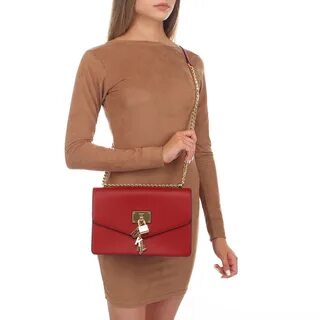 Красная кожаная сумка DKNY Elissa R813H281-8RD - 20005578748