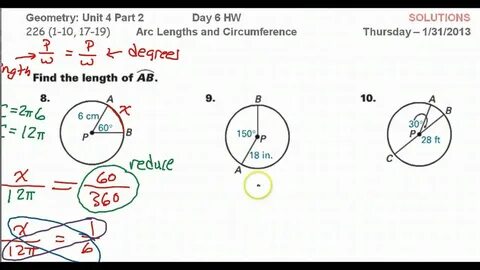 Unit 10 Circles Homework 4 Answer Key / unit 10 circles home