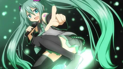 tattoos, Vocaloid, Hatsune, Miku, Green, Eyes, Green, Hair, 