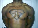 Cool Superman Logo Chest Tattoo By Ryan Jenkyns
