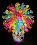 Minnie Mouse Fruit Tootsie Roll Candy Bouquet