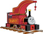 Steam Train Crane - Harvey The Train Thomas - (1000x807) Png