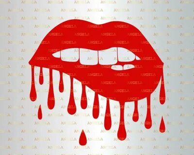 Clip Art Art & Collectibles Bleeding Lips Svg Silhouette Png