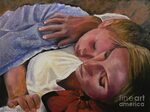 Mom and Son Painting by Catalina Rankin Fine Art America
