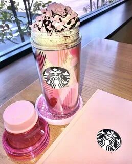 Starbucks, piękno oraz różowy ish - obraz #6920837 na Favim.