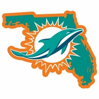 Miami Dolphins Home State 11 Inch Magnet Miami dolphins logo