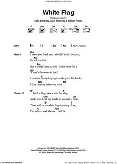 Armstrong - White Flag sheet music for guitar (chords) (PDF)