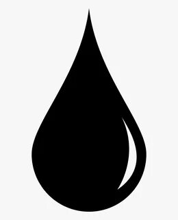 Liquid Droplet With White Detail - Black Cartoon Water Drop,