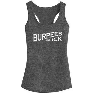 Женская спортивная майка Burpees Suck Workout Racerback-серы