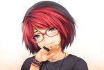 Wallpaper : anime girls, Ashley Rosemarry, glasses, redhead,