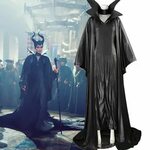 Maleficent Costume Angelina Jolie Black Witch Cloak Dress Co