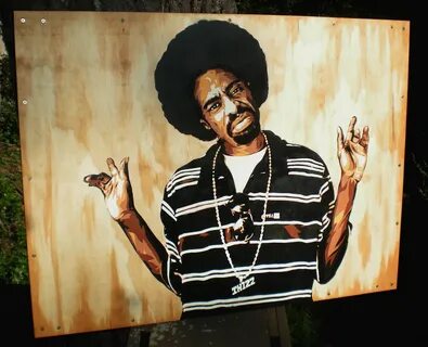 Mac Dre Thizz Face natural 6 layer stencil of Bay Area Hip. 