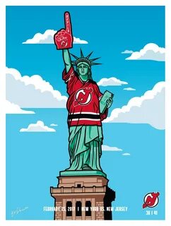 Devils vs Predators Gameday Poster Illustration by Ben Dougl