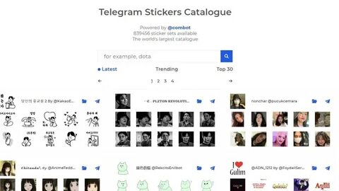 Telegram Stickers Catalogue
