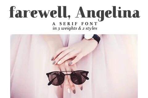 Farewell Angelina elegant serif font & free sample! on Behan