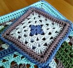 Granny square crochet coaster free pattern with chart and wr