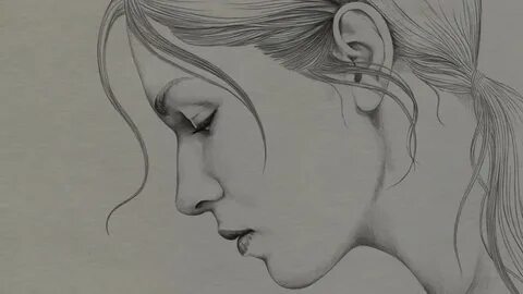 Drawing Pictures Of Girl Sad - Download Free Mock-up