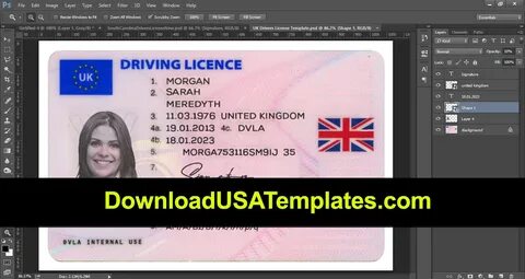 Drivers license clipart template psd, Drivers license templa