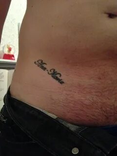 My wife's Name on my Hip/Pelvis Tattoos for women, Tattoos, 