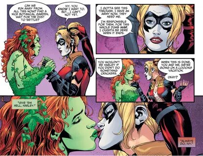 Harley Quinn And Poison Ivy Kiss (Injustice Gods Among Us) -