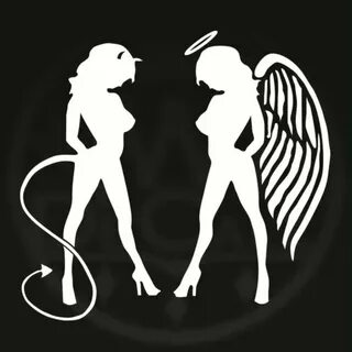 Stickers & Decals #AD2 ANGEL SKIN DEVIL VINYL DECAL STICKER 