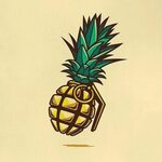 Pineapple Grenade Graphic Drawings, Graffiti art, Graffiti d