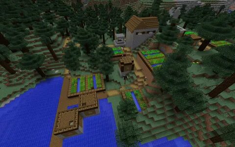 Taiga Blacksmith Village: Beware of Wolves - Minecraft Seed 