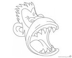 Jumanji Coloring Pages Animated Tv Series Monkey Clipart - F