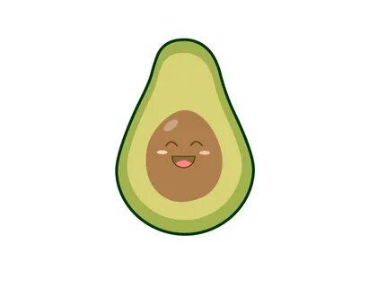 Cute Happy Smiling Avocado. Vector flat cartoon character. b