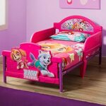 Toddler Bed Girls Paw Patrol Skye 3D Rails Headboard Pink Be