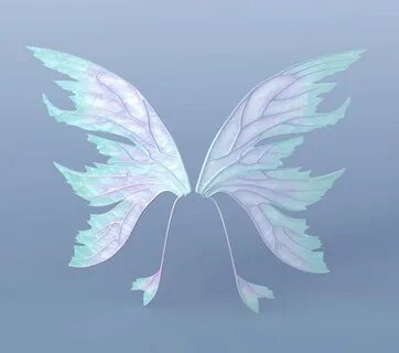 Set wings 3D - TurboSquid 1294204 Fairy wings drawing, Blue 