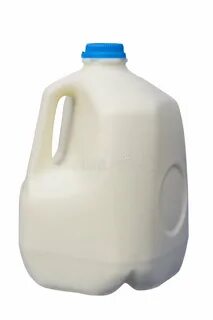 Airtight One Gallon Milk Jug with a Red Cap and Full Glass M