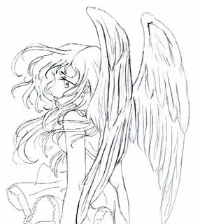 Ангел аниме рисунок (26 фото) " Рисунки для срисовки и не то