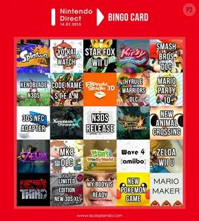 Nintendo Direct Bingo / Nintendo Direct Bingo Card
