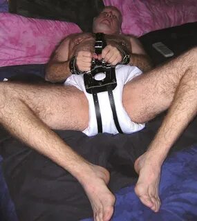 Men - Locked in diaper harness - ABDL Photo Gallery of Diape