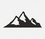 Mountain, Silhouette, Logo, Black, Black And White, Hand, Li