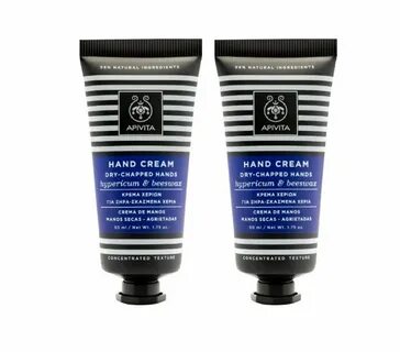 2x Apivita Hand Cream for Dry-Chapped Hands with Hypericum &