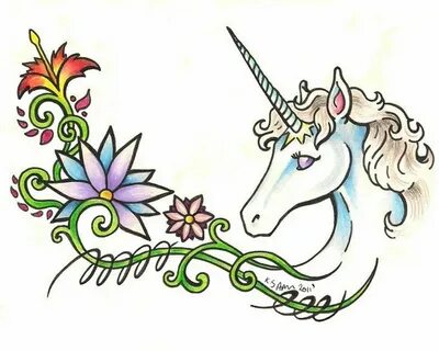 Pin by Yany Corona on Creativo Unicorn tattoos, Unicorn tatt