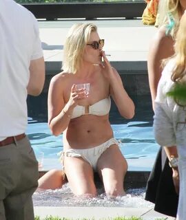 ALI LARTER in Bikini at a Pool in Malibu - HawtCelebs
