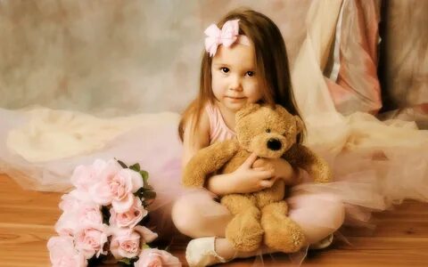 girl, Teddy, Bear, Roses, Mood, Cute Wallpapers HD / Desktop