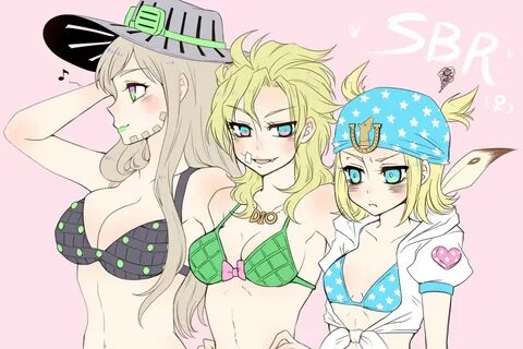 Safebooru - 3girls blonde hair bra breast envy breasts cleav