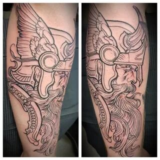 Work in Progress Odin, By Iain Strannigan, Valhalla Tattoo S