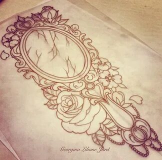 Antique mirror sketch Mirror tattoos, Sleeve tattoos, Beauty