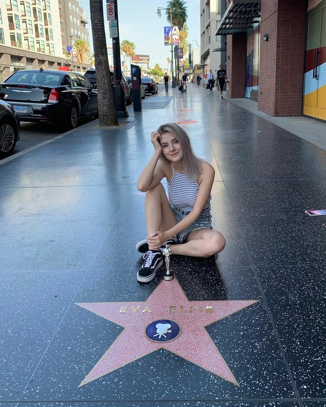 Eva Elfie on Instagram: "My personal star on a boulevard ⭐ #evaelfie #...