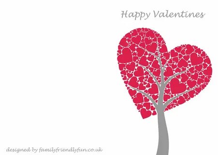 Valentines Card for kids - free printable template Printable
