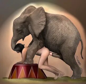 Xbooru - animal genitalia beastiality elephant mounting nude
