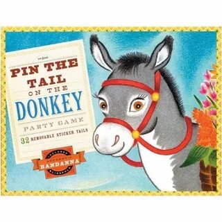eeBoo Pin the Tail on the Donkey lavar Party Games & Crafts 