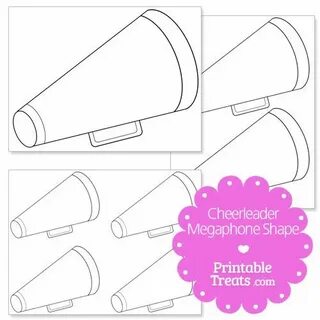 Printable Cheerleader Megaphone Shape Cheer decorations, Che