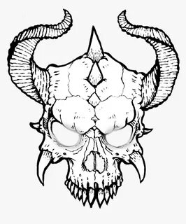 #skull #skulls #devil #demon #mask #evil - Draw A Devil Horn
