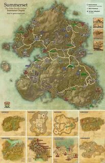 Summerset zone map for The Elder Scrolls Online: Summerset. 